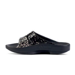 'OOFOS' Women's OOahh Slide Limited Edition - Black / Champagne Pop -Oofos 1103BKCHMPGNE shot4 1024x1024@2x