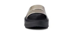 OOfos Women's OOmega OOahh Luxe Sandal - Latte -Oofos 1111BLKLATTE shot3
