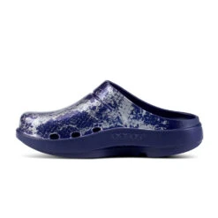 'OOFOS' Women's OOcloog Clog Limited Edition - Navy / Silver Snake -Oofos 1203NVYSILSNK shot4 1024x1024@2x
