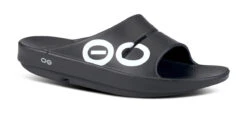 Oofos 13 OOfos Men's OOahh Sport Slide Sandal - Black White