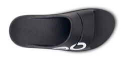 OOfos Men's OOahh Sport Slide Sandal - Black White -Oofos 1500BLKWHTOO shot6