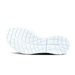 'OOFOS' Women's OOmg EeZee Low Shoe - White / Navy -Oofos 5072WHTNVY shot7 1024x1024@2x