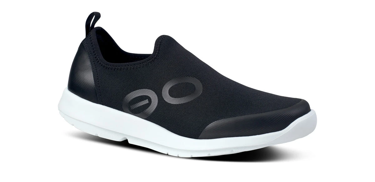 OOfos Women's OOmg Sport Low Shoe - White Black 1 OOfos Women's OOmg Sport Low Shoe - White Black
