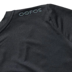 OOfos Women's COOl Down V Neck - Dark Gray Heather -Oofos 8100DKGRYHEA Shot04
