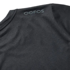 OOfos Men's COOl Down T Shirt - Dark Gray Heather -Oofos 9000DKGRYHEA Shot04