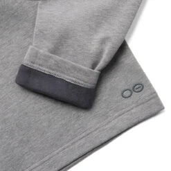 OOfos Men's COOl Down ¼ Zip - Gray Heather -Oofos 9200DKGRYHEA Shot03