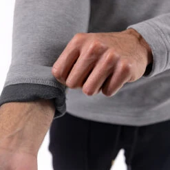 OOfos Men's COOl Down ¼ Zip - Gray Heather -Oofos Mens 1 4Zip