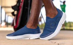 OOfos Men's OOmg EeZee Low Shoe - White Navy 12 OOfos Men's OOmg EeZee Low Shoe - White Navy -Oofos Mens NavyeeZee2