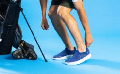 OOfos Men's OOmg EeZee Low Shoe - White Navy 14 OOfos Men's OOmg EeZee Low Shoe - White Navy -Oofos Mens NavyeeZee3