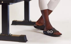 OOfos Women's OOahh Sport Slide Sandal - Black White -Oofos MicrosoftTeams image 125